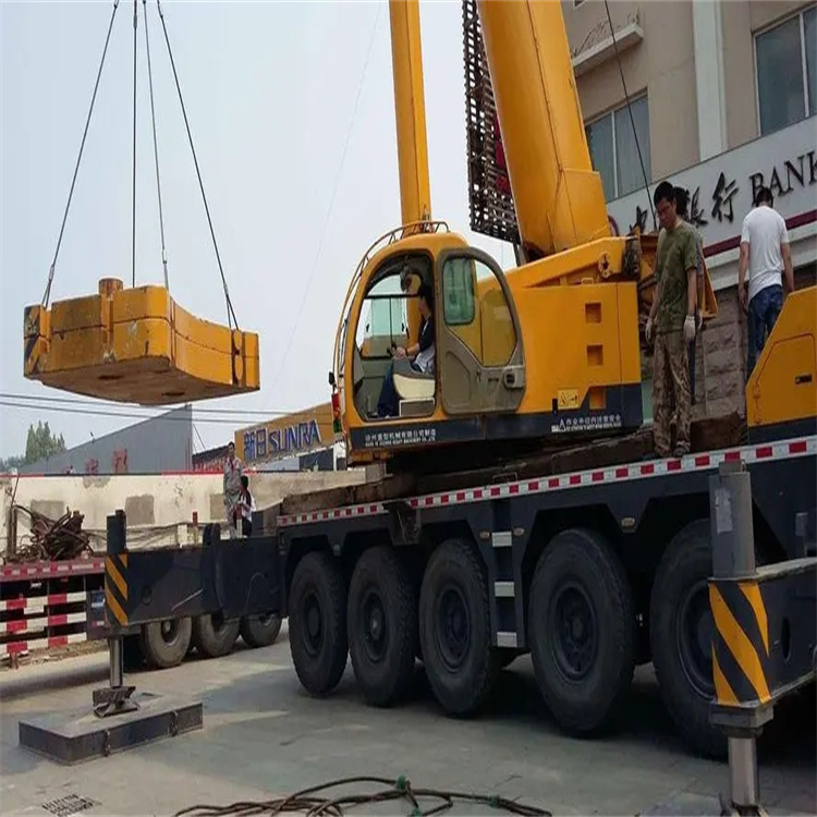 凤台县当地吊车出租|机器吊装|75吨|工厂搬迁服务